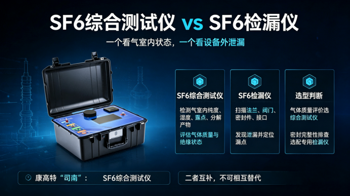 <a href='http://www.jnsclsb.cn/sinansf6'>SF6綜合測試儀</a>和SF6檢漏儀有何區別？展示儀器為<a href='http://www.jnsclsb.cn/sinansf6'>司南</a>